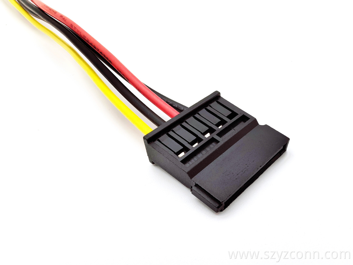 Cable/Wire Harness:2H/Large 4P + ATA Black,Wire Length 100mm Cable/Wire Harness:2H/Large 4P + ATA Black,Wire Length 100mm